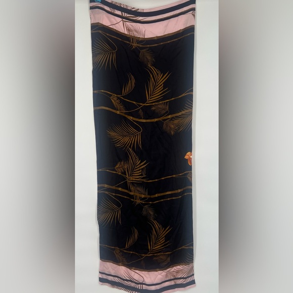 Ted Baker Cadeey Caramel Silk Cape Scarf Tiger - Picture 7 of 7